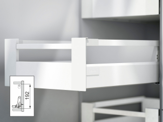 TANDEMBOX antaro внутр ящик L550 H83 с 1 релингом C без ручки, белый шелк