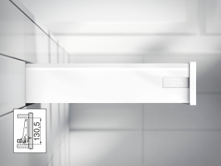 TANDEMBOX antaro TIP-ON BLUMOTION L550 H115 без релинга K, белый шелк