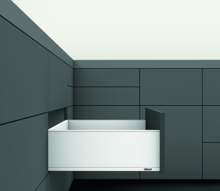 LEGRABOX pure 40кг TIP-ON BLUMOTION ящик L600 H177 высота C, белый шелк