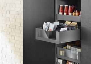 LEGRABOX pure 40кг внутренний ящик L500 H177 высота C передняя панель со вставкой, серый орион