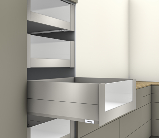 MERIVOBOX L500 внутренний ящик, высота E, BOXCAP со стеклом, индиум серый матовый