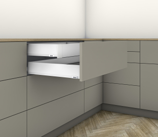 MERIVOBOX L500 внутренний ящик высота M, белый шелк матовый