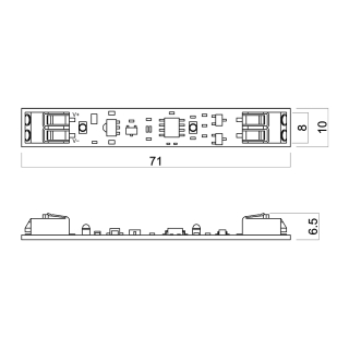 08.800.00.337 Сенсор. выкл. SIR-5DLT, от движ. руки, 12В/24В, max 5А, 71х10мм