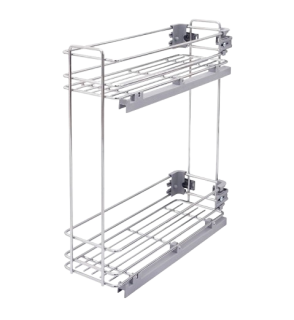 AF22200H2PO Выдвижная корзина 200мм, левая, п/в, Push Open, хром