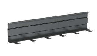 Полка AMATO с 6-ю крючками 250x48x55 мм антрацит