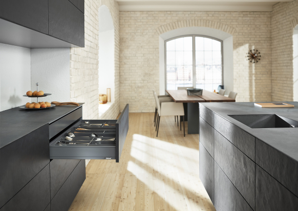 LEGRABOX pure 40кг TIP-ON BLUMOTION ящик L500 H67 высота N, серый орион
