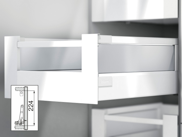 TANDEMBOX antaro внутр ящик L500 H83 с 1 релингом D со вставкой, белый