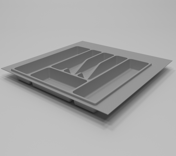 Лоток для столовых приборов в базу 500 мм, Серый
