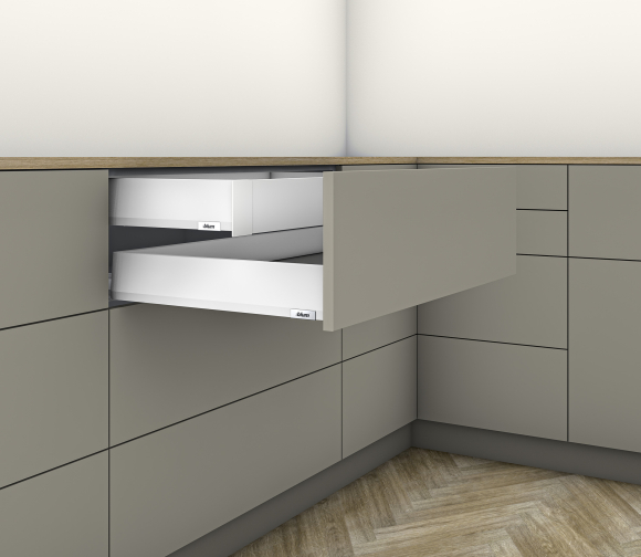 MERIVOBOX L500 внутренний ящик высота M, белый шелк матовый