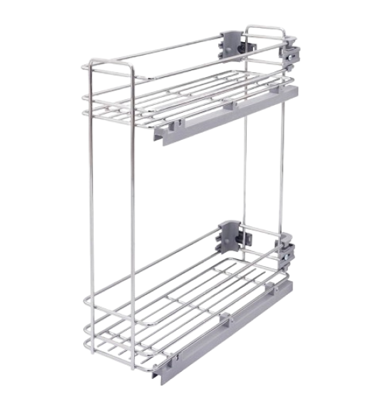 AF22200H2PO Выдвижная корзина 200мм, левая, п/в, Push Open, хром