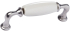 BM 15136P1282A.31 (BM-MN1282) Ручка-скоба New deco 128мм, матовый никель с керамикой кремового цвета