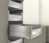 MERIVOBOX L450 внутренний ящик, высота E, BOXCAP со стеклом, индиум серый матовый