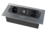 11.106.05.012 Блок розеток выдв. горизонт.2 розетки EURO 2USB max2.1A .250В,max2700Вт, серебрис.