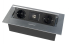 11.106.05.012 Блок розеток выдв. горизонт.2 розетки EURO 2USB max2.1A .250В,max2700Вт, серебрис.