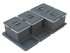 PTC22 09050 2F сист. сорт. 4*12л, серая